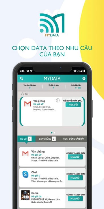 Chọn gói cước data theo nhu cầu