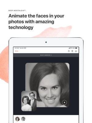 MyHeritage có chức năng tạo ảnh động từ ảnh tĩnh thú vị
