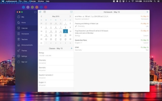 Xem công việc của từng ngày cụ thể