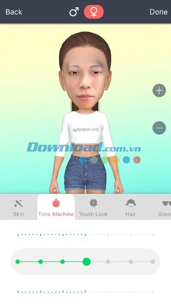 Thay đổi tuổi của avatar