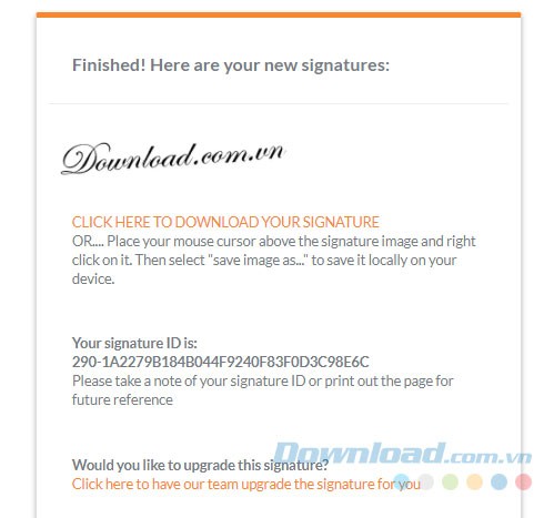 Tải chữ ký về máy