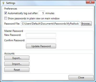 MyPadlock Password Manager