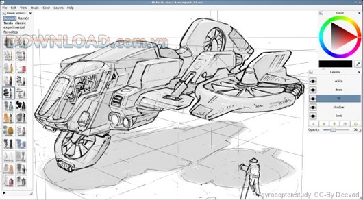 MyPaint cung cấp vô vàn các loại chất liệu để bạn thỏa sức sáng tạo