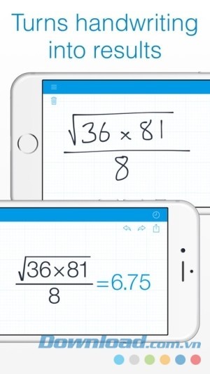 MyScript Calculator cho iOS biến chữ viết thành kết quả