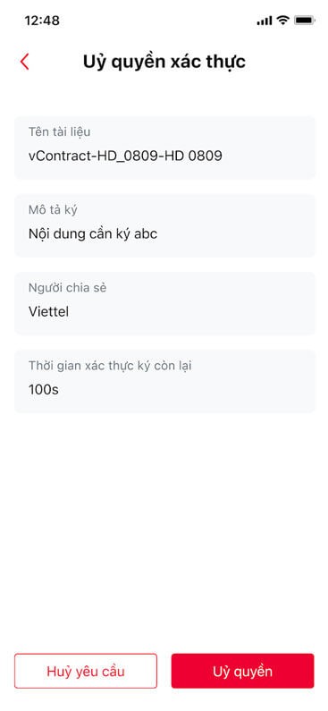 Ủy quyền xác thực trên MySign