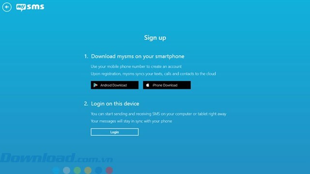 Cần cài đặt ứng dụng trên điện thoại trước
