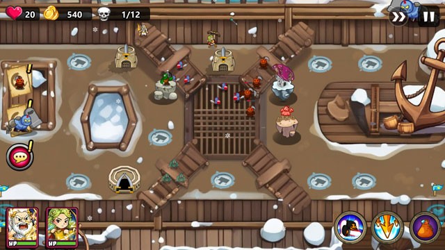 Lối chơi phòng thủ tháp chiến lược được thiết kế trong môi trường huyền thoại