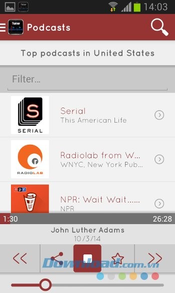 Nghe Podcast đơn giản với myTuner Radio