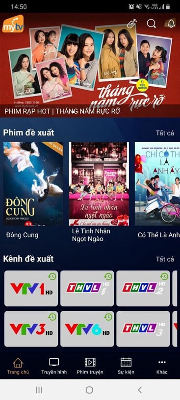 Trang chủ của MyTV