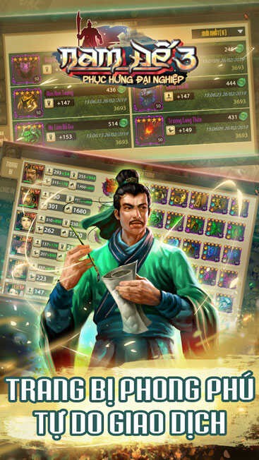 Trang bị phong phú, tự do giao dịch