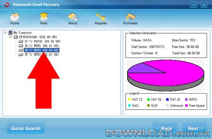 Namosofts Email Recovery