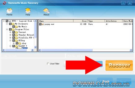 Namosofts Music Recovery