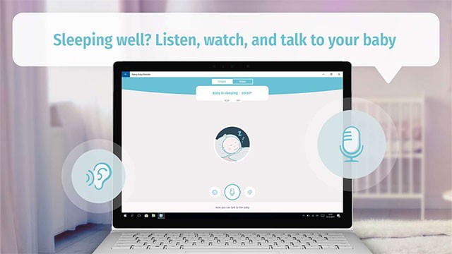 Rất nhiều tính năng hữu ích như xem video, lắng nghe và trò chuyện với bé