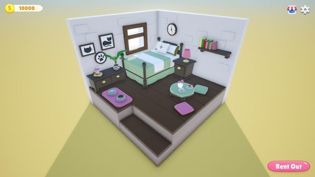 Nano Flat Owner là game mô phỏng trang trí phòng dễ thương