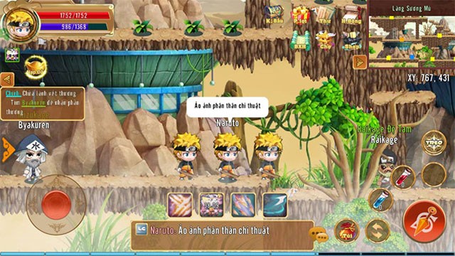 3 lớp nhân vật độc đáo trong game Naruto