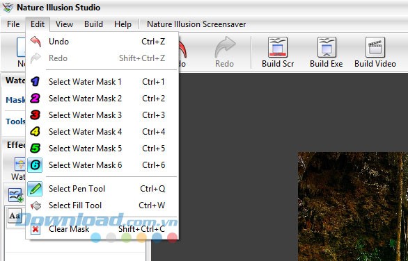 Các lựa chọn chính sửa khá đa dạng