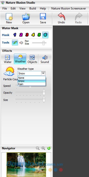 Thêm hiệu ứng thời tiết vào ảnh