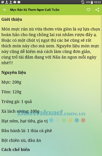 Nấu ăn ngon mỗi ngày cho Android