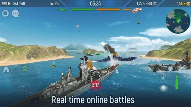 Tham gia những trận chiến PvP thời gian thực hoành tráng của Naval Armada Android