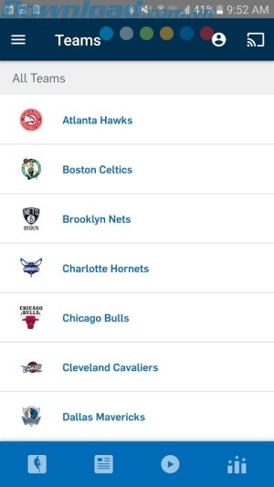 Theo dõi đội bóng rổ yêu thích