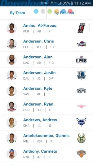 Xem thành tích của các cầu thủ