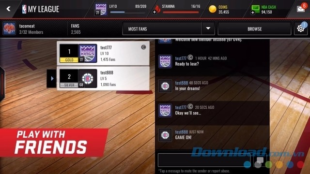 Thách đấu và tranh tài cùng nhiều người chơi khác