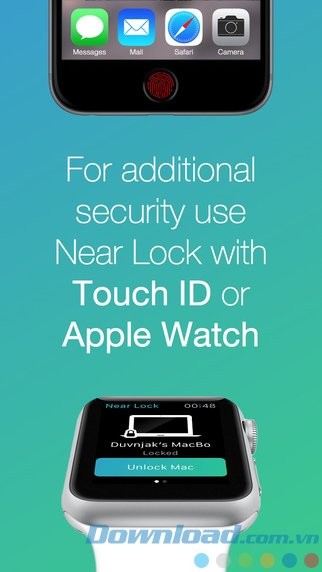 Sử dụng cùng Touch ID và Apple Watch