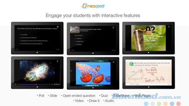 Tăng tính tương tác cho bài giảng và thu hút sự chú ý của học viên khi sử dụng ứng dụng giáo dục miễn phí Nearpod