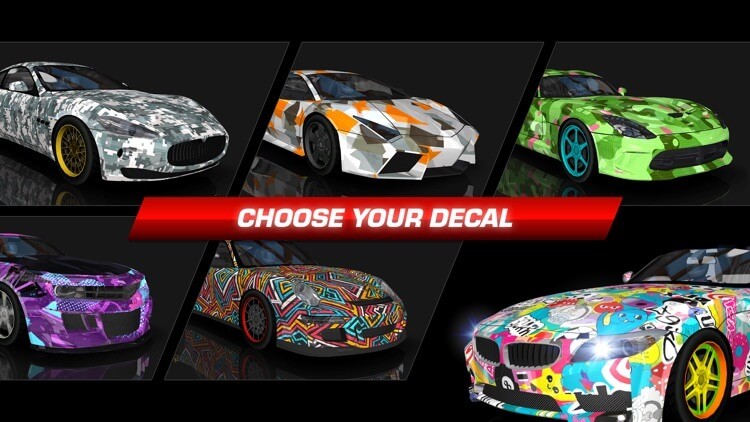 Drift Max City - Car Racing cho iOS có nhiều đề can đẹp mắt