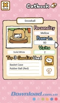 Nhật ký nuôi mèo trên Neko Atsume: Kitty Collector cho Android