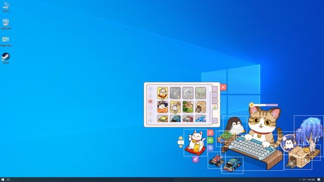 Thoải mái trang trí bàn phím và không gian học tập trong game Nekotype Keyboard Cat Simulator
