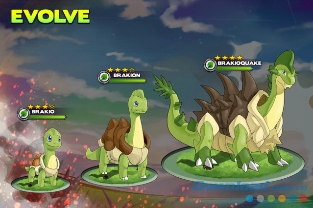 Nâng cấp và tiến hóa quái vật để thêm kỹ năng và sức mạnh