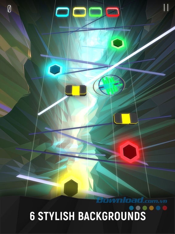 Giao diện chính của game nhịp điệu âm nhạc Neogen BeatZ cho iOS