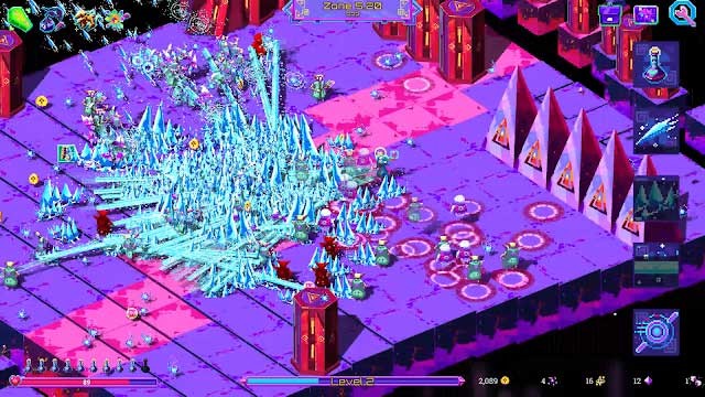 Tung ra hàng loạt phép thuật liên hoàn, tránh né hàng trăm đợt tấn công dày đặc từ quái vật