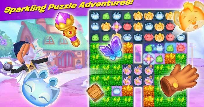Giải các màn đố ghép hình match-3 trong cuộc phiêu lưu