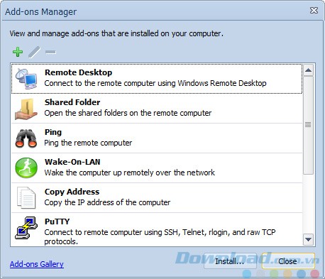 Quản lý add-on trong NeoRouter Mesh
