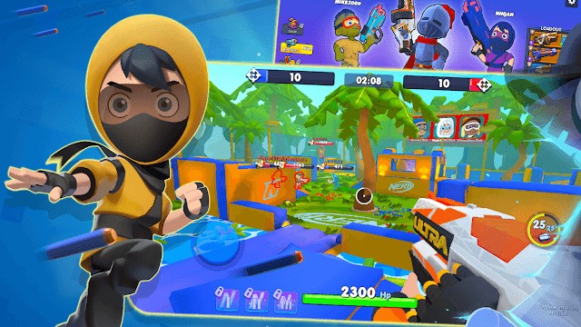 Tham gia các trận đấu súng nhiều người chơi nhịp độ nhanh trong game NERF: Superblast Online FPS