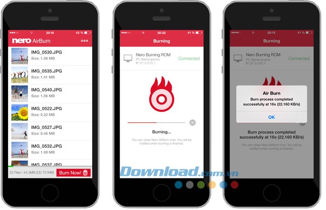 Ghi nội dung trên Android ra đĩa đơn giản với Nero AirBurn