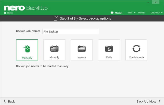Nero BackItUp hỗ trợ backup tự động