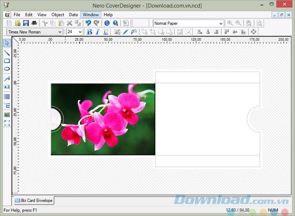 Giao diện của Nero CoverDisigner