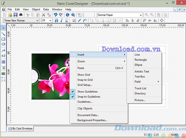 Tùy chọn thêm chữ