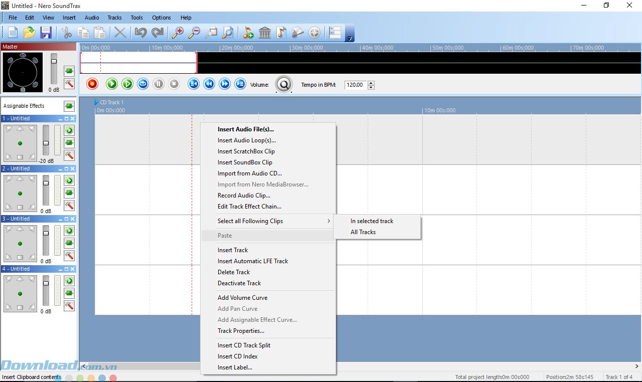 Thêm nhạc vào phần mềm