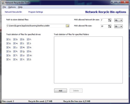 Network Recycle Bin Tool