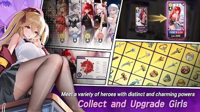 Thu thập và nâng cấp các nữ chiến binh xinh đẹp, mạnh mẽ