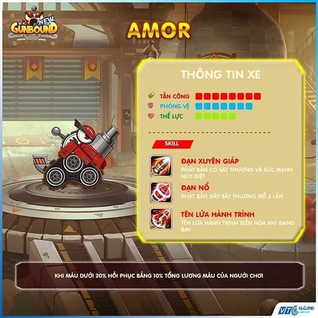 Vũ khí tấn công trong New GunBound cho Android