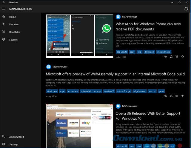 Các lựa chọn với bài báo