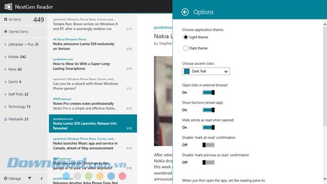 Lựa chọn cài đặt đa dạng