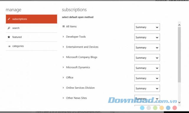 Các lựa chọn cài đặt ứng dụng