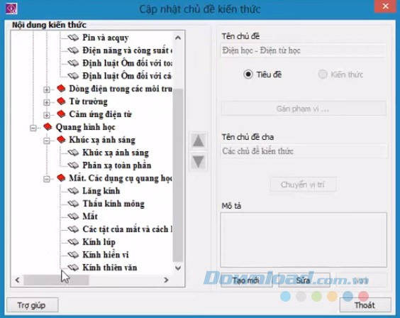 Cập nhật chủ đề