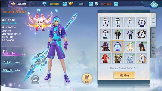 Ngoại trang mới trong game Ngạo Kiếm 3D